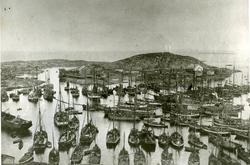 Sør-Gjæslingan, fiskebåter i havn