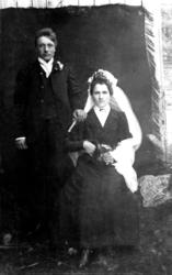 Erikka og Jens Hunnestad, brudebilde