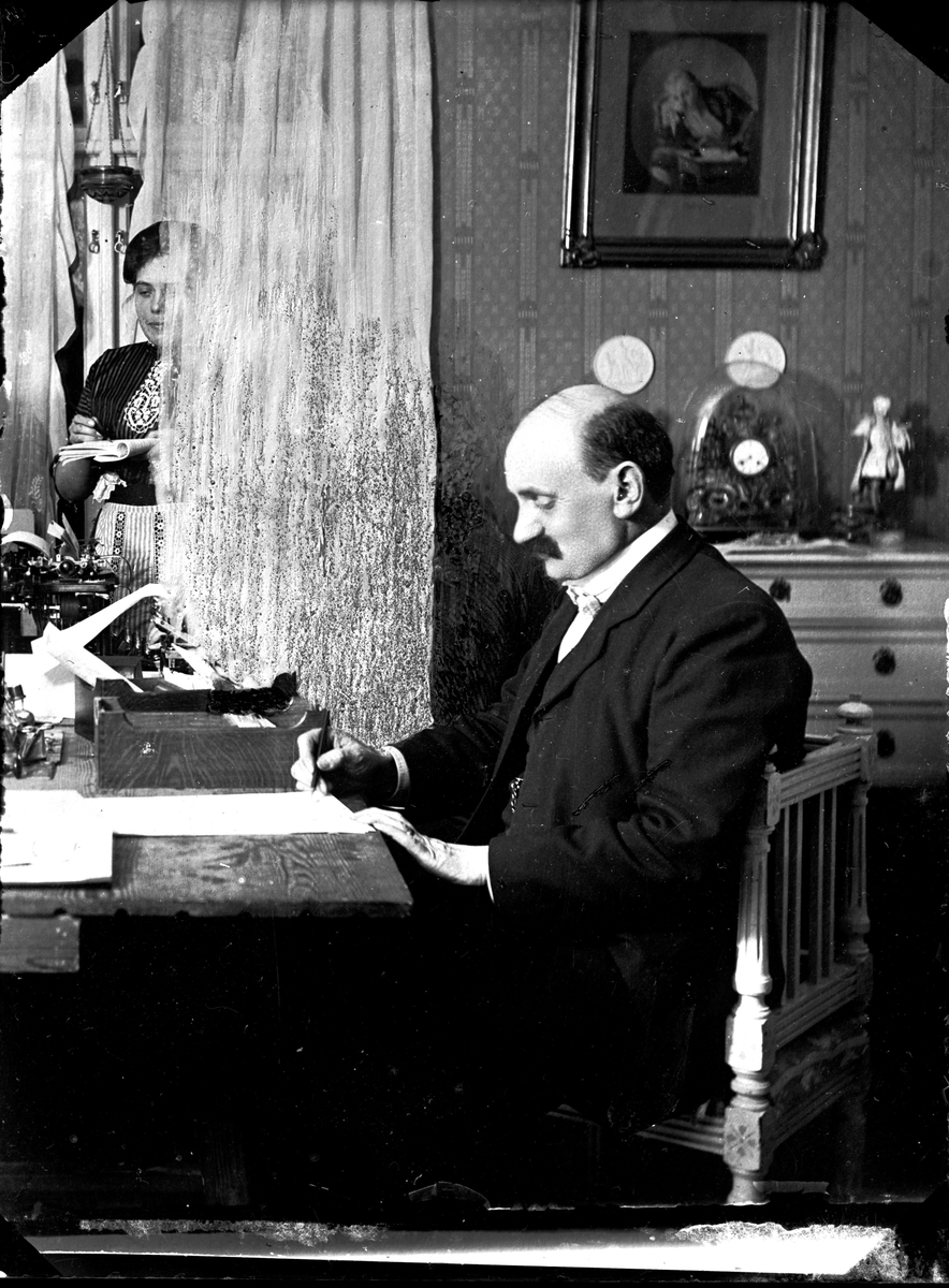 Läroverksadjunkt , C E Eriksson, 1914. Fotograf: E Sörman.