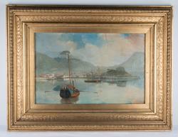 Bergens havn [Olje på plate]