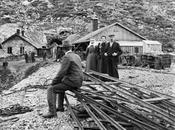 Valdresbanen. Anleggsarbeid. Ukjent sted. Tunnel.