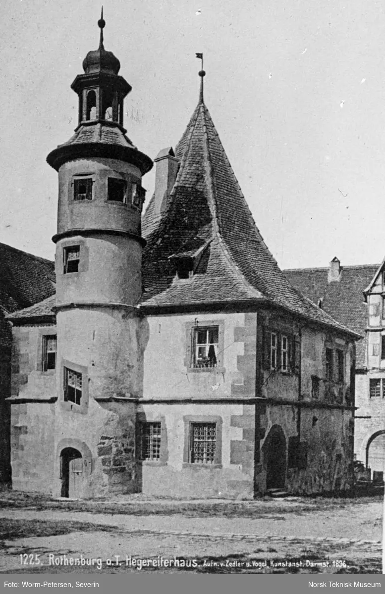 Rothenburg ob der Tauber: Hegereiterhaus. Bygning fra 1500-tallet av arkitekten Leonhard Weidmann.