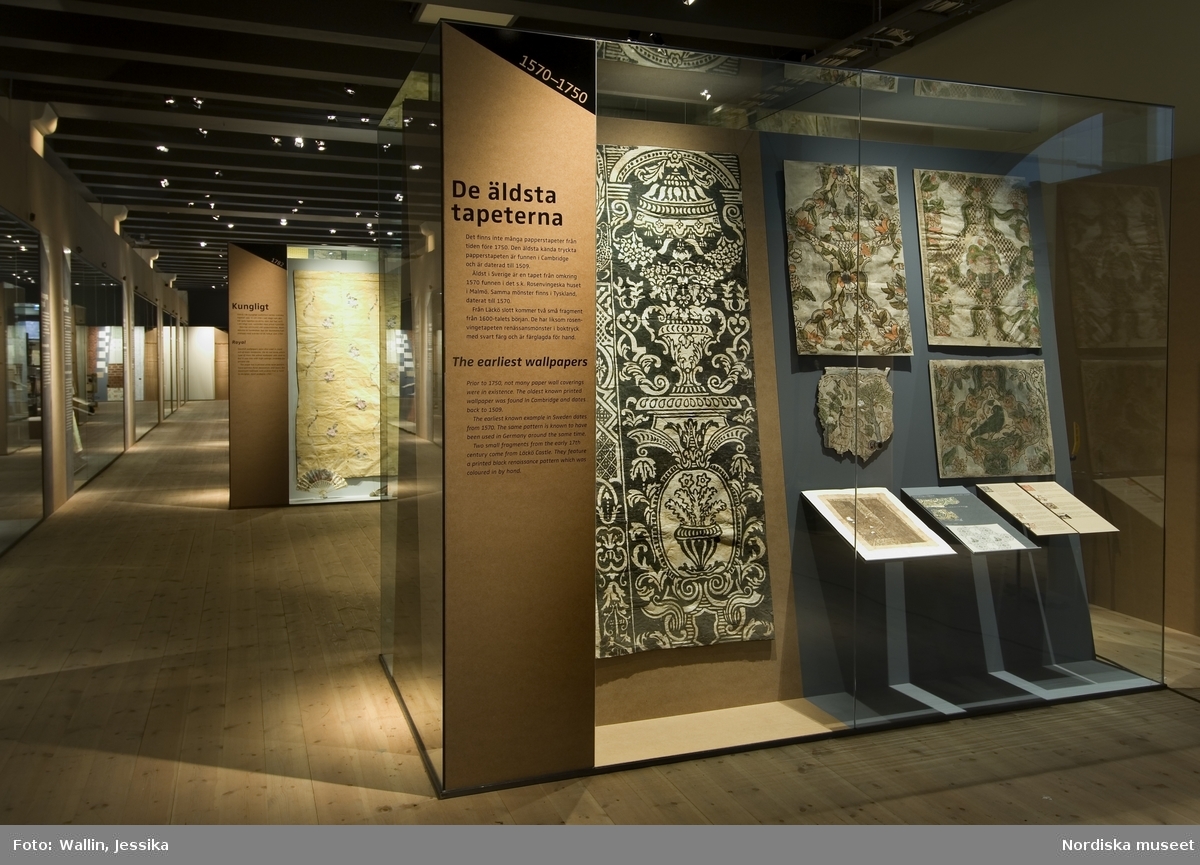 Utställningsdokumentation. Nordiska museets utställning Tapeter, tapeter!  Invigdes den 26 oktober 2006.