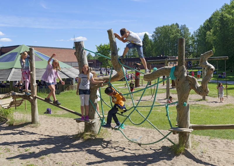 Barn leker i klatrestativet under Skog og vann 2014 (Foto/Photo)