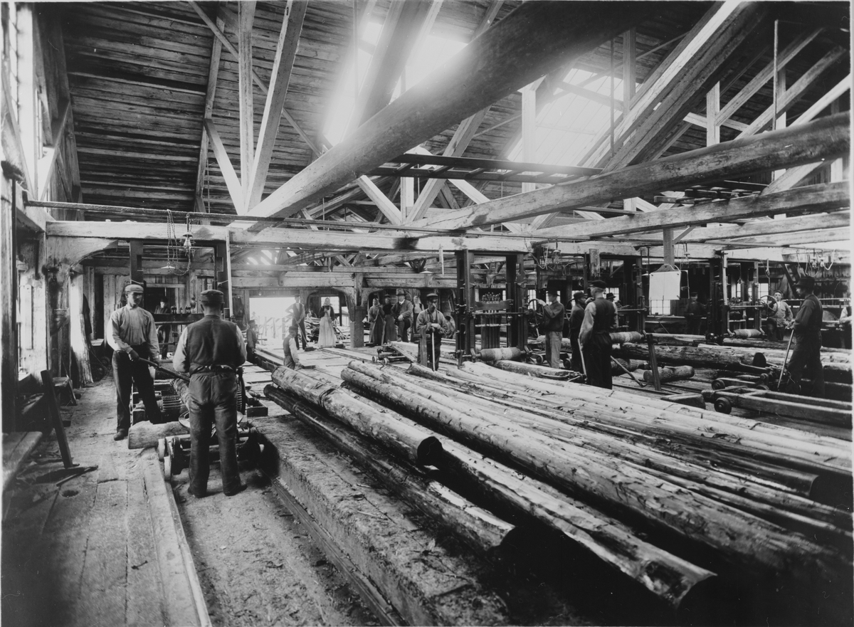 Interiör av sågen, Avesta sågverk.
