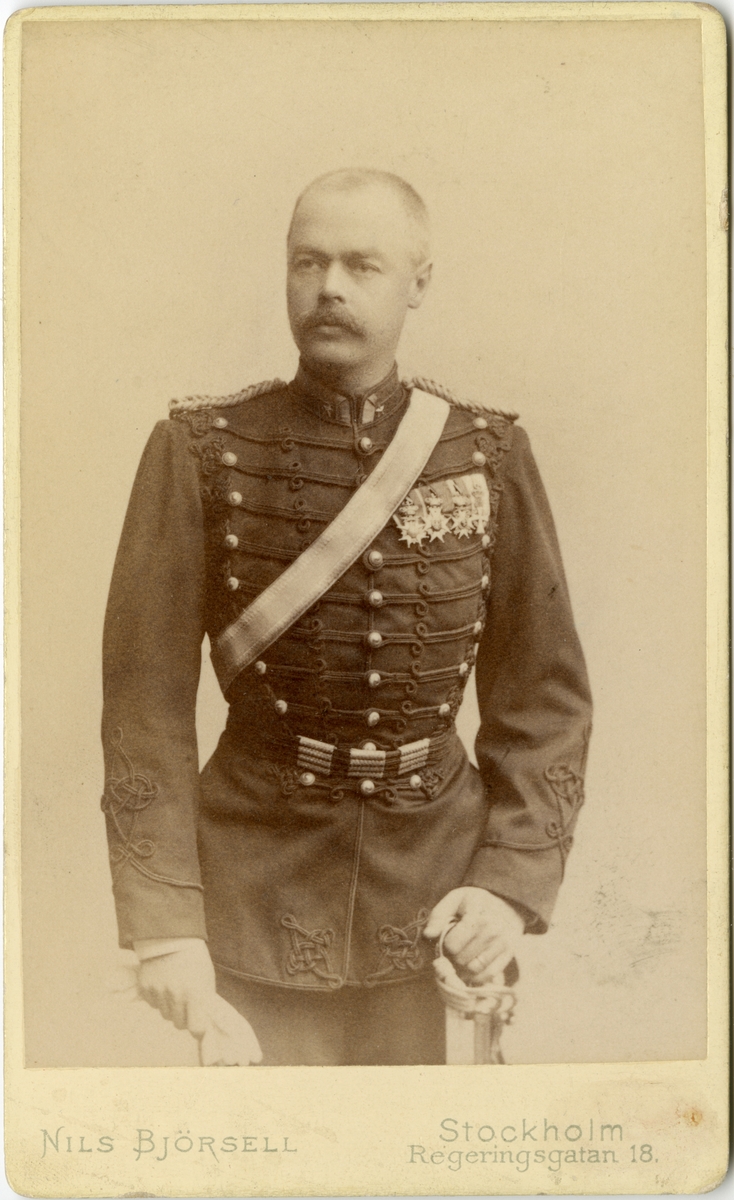 Porträtt av Anders Fredrik Centervall, major vid Vaxholms artillerikår A 5.