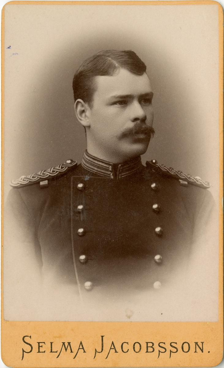 Porträtt av Axel Carleson, löjtnant vid Smålands grenadjärkår I 7.
