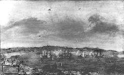 Moss, stikk fra 1733. Avfotografert.

"Debarqverede Hans M