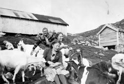 Foto trolig fra seterliv, usikkert hvor. På bildet ser vi to