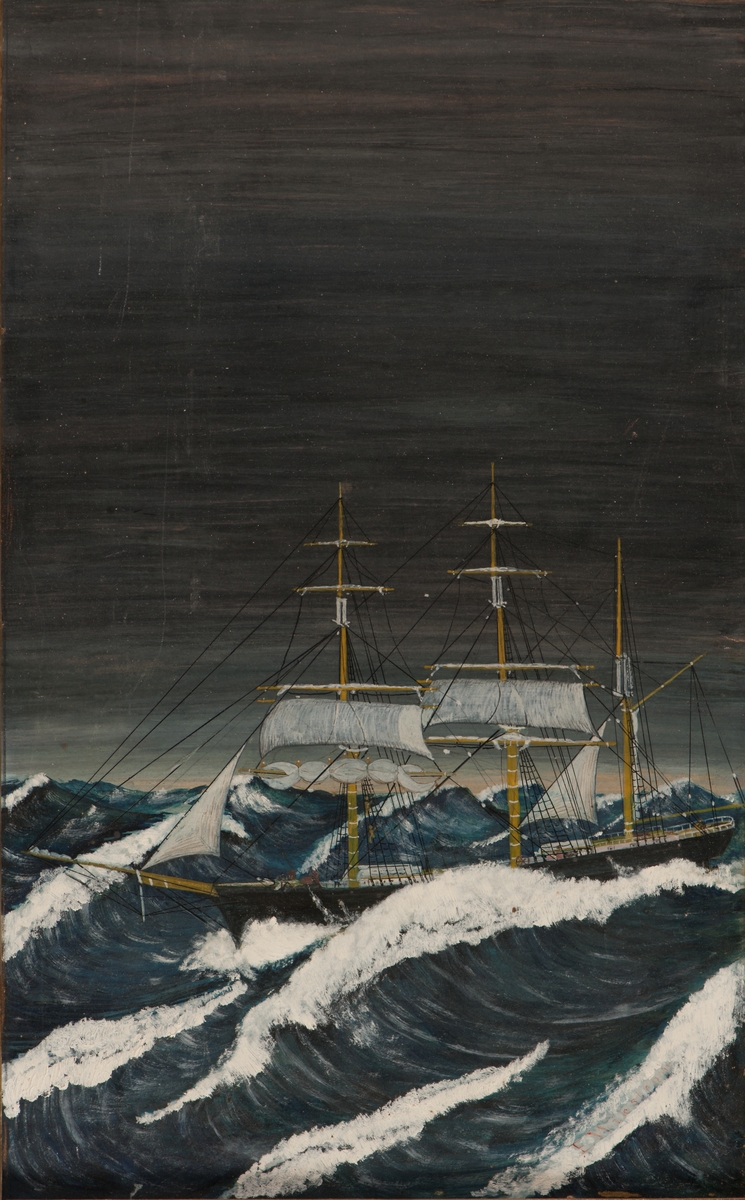 Barkskeppet "Orient" i storm på höjden av Montevideo.