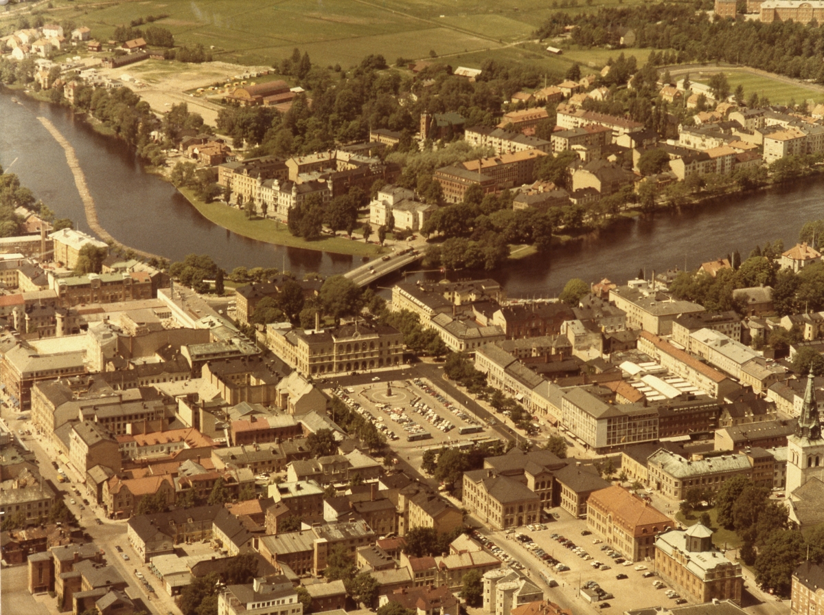 Vy över centrum i början av 60-talet.