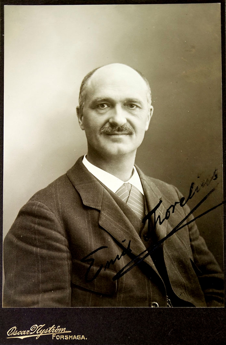 Emil Thorelius 1910. Fotograf Oskar Nyström, Forshaga.