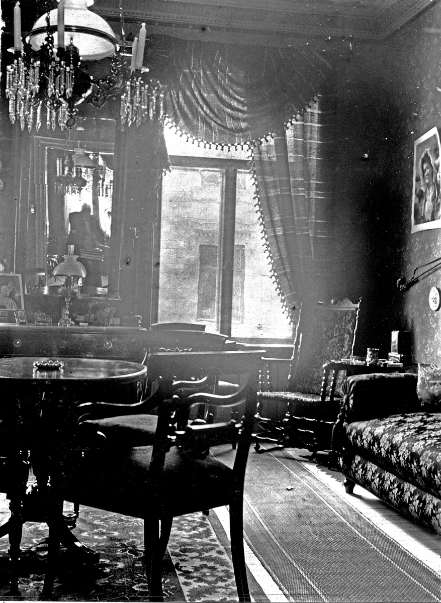 Farfar Johns rum som ungkarl år 1895. Fotograf Alfred Bergendahl. Givare H Bergendahl.