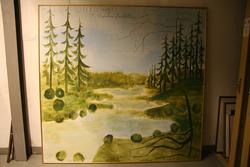 Skoglandskap [Oljemaleri]