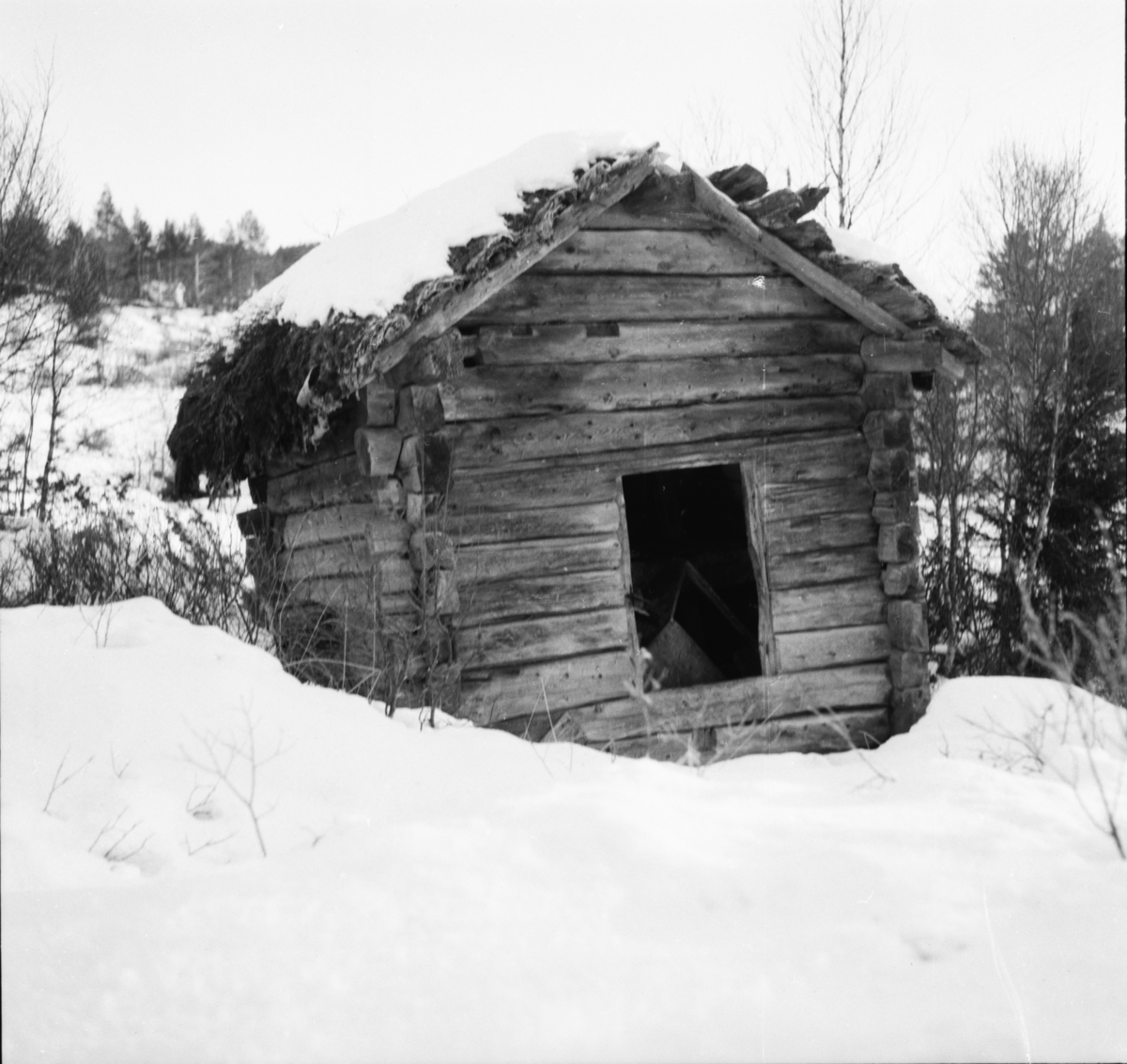Vardens arkiv. "Gammelt kvernhus i Rauland" 07.01.1954