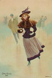 Julekort. Jule-og nyttårshilsen. Nyttårskort. Damer og herre