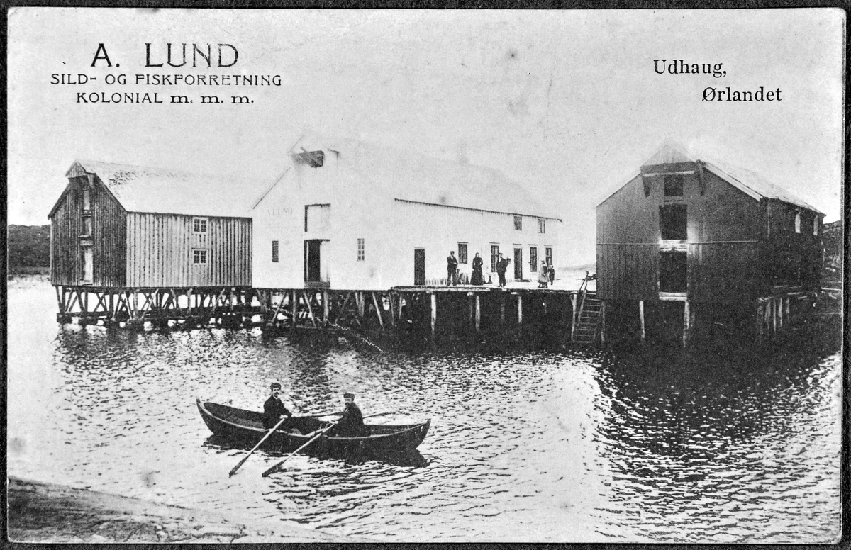 Postkort for A. Lund, Uthaug, Ørlandet