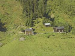 Fyksehaugen. Nedlagt husmannsplass. Små, gamle men velholdte