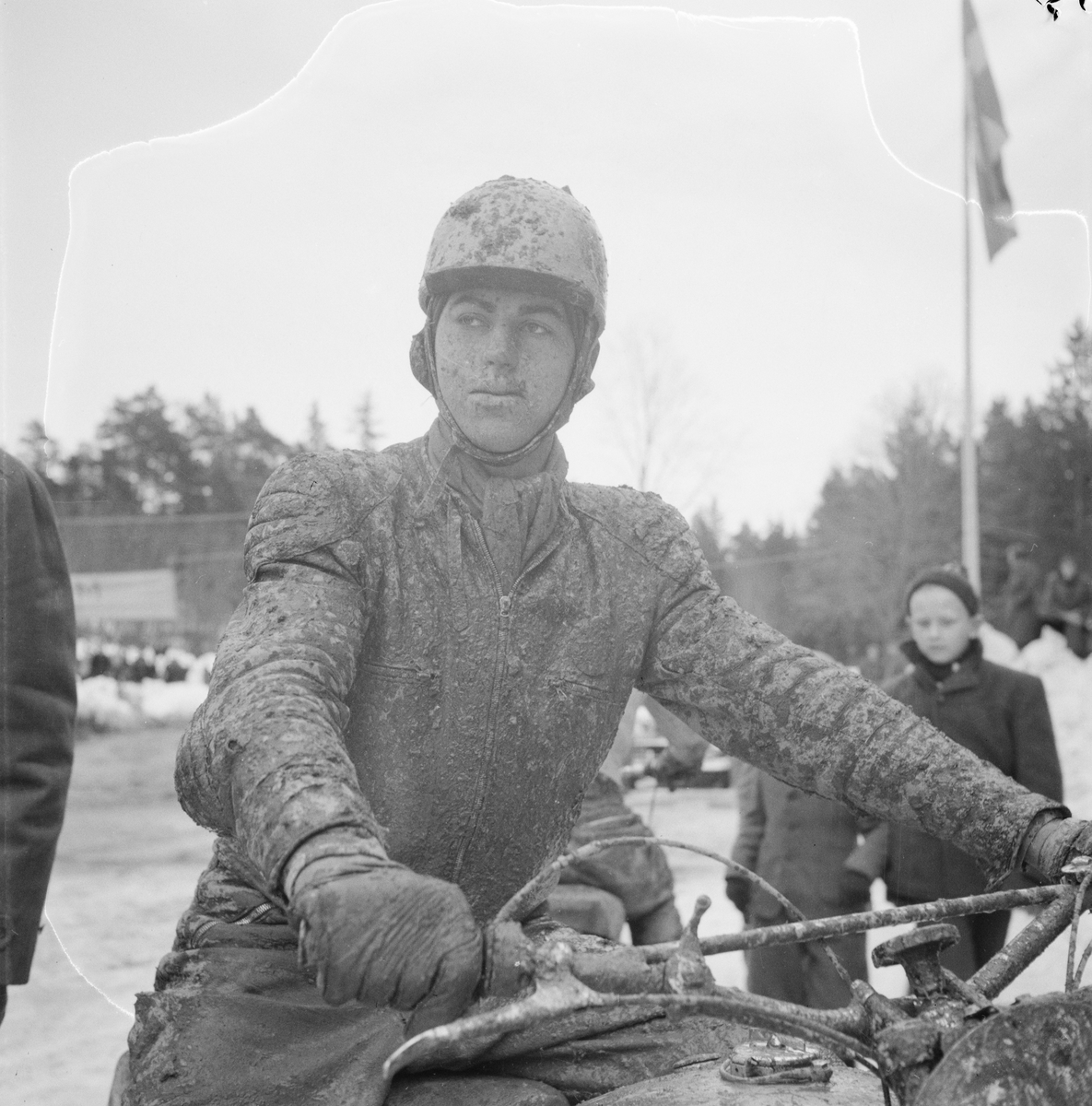 Motocross i Tjocksta, Danmarks socken, Uppland 1954