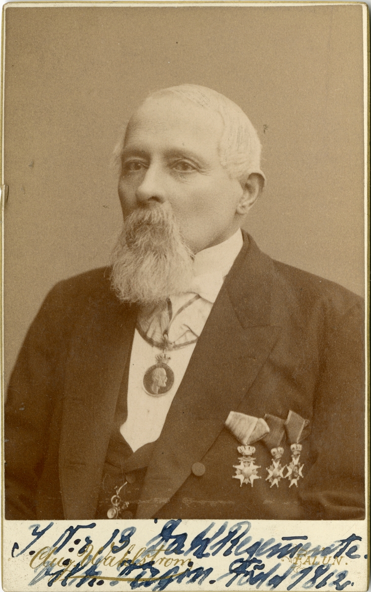 Porträtt av Hans Curt Mauritz Virgin, kapten vid Dalregementet I 13.