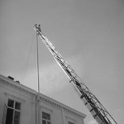 Maling av politikammerets flaggstang