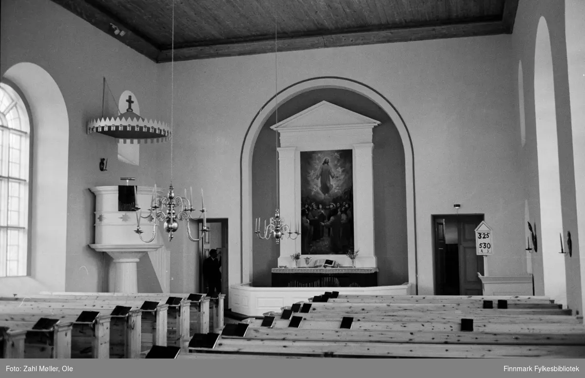 Utsjok Kirke. Utsjok-tur, Finland. Fotografert i august 1969.