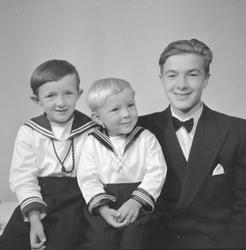 Halstein Malum med brødrene Eivind og Magne