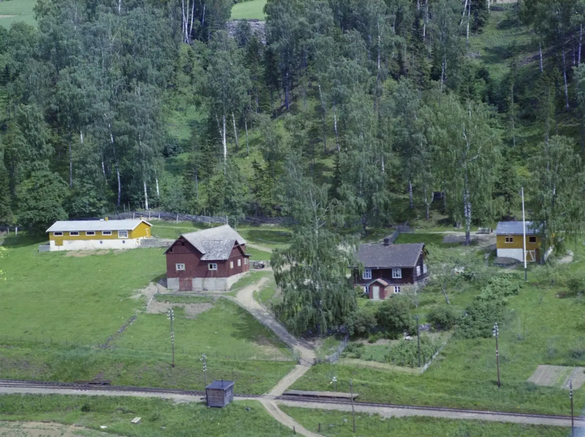 Flyfoto, Lillehammer, Søre Ål, gardsbruket Sæther Nedre Søndre
