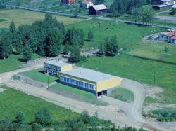 Flyfoto, Lillehammer Nordre Ål. Oppland Egglager i Industrig