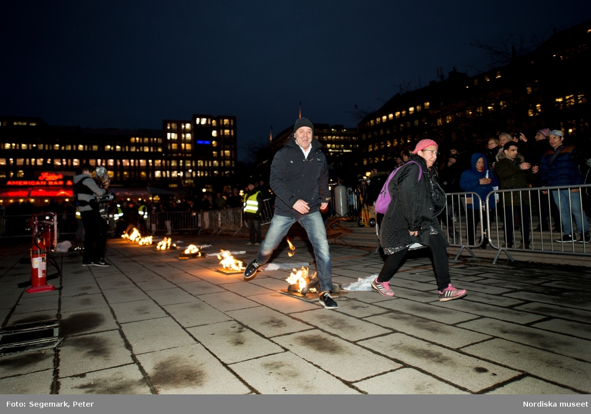 Eldfesten, Persiskt nyår, i Kungsträdgården i Stockholm 2017.