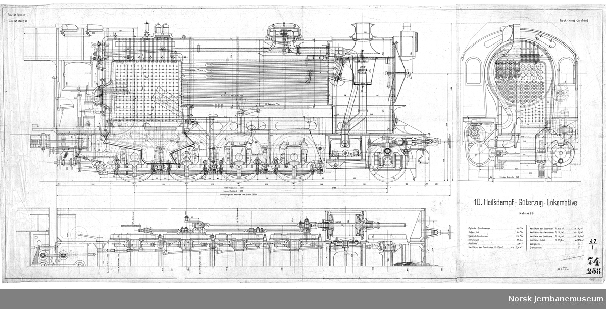 NHJ damplok litra H / NSB type 47a
1D. Heissdampf-Güterzug-Lokomotive