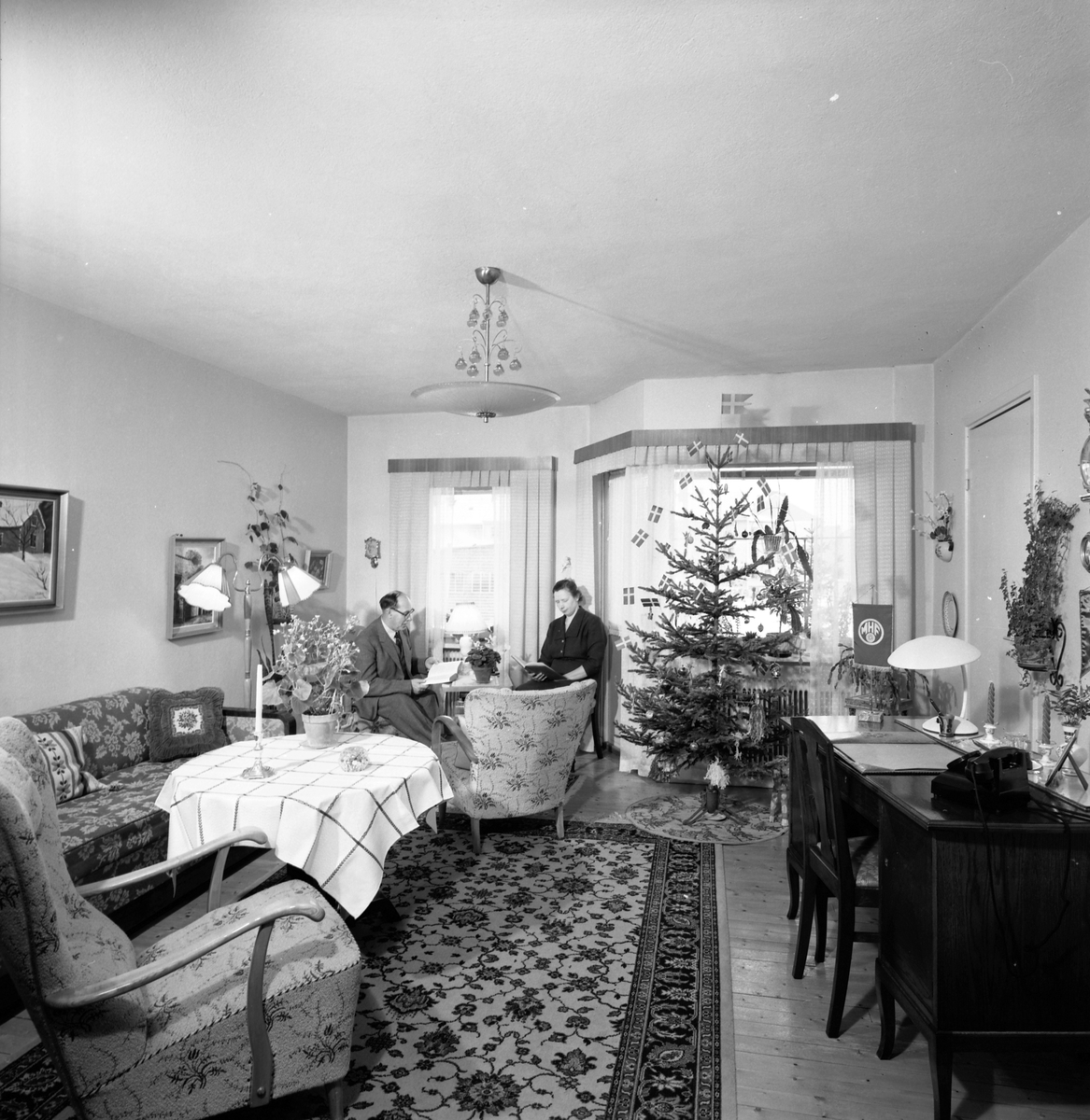 Vardagsrum. Den 21 januari 1957. Bilder för bok










