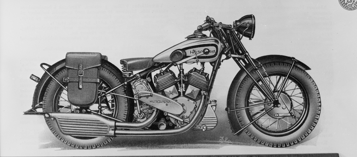 Husqvarna motorcykel modell 120 SV. Modell 1934.