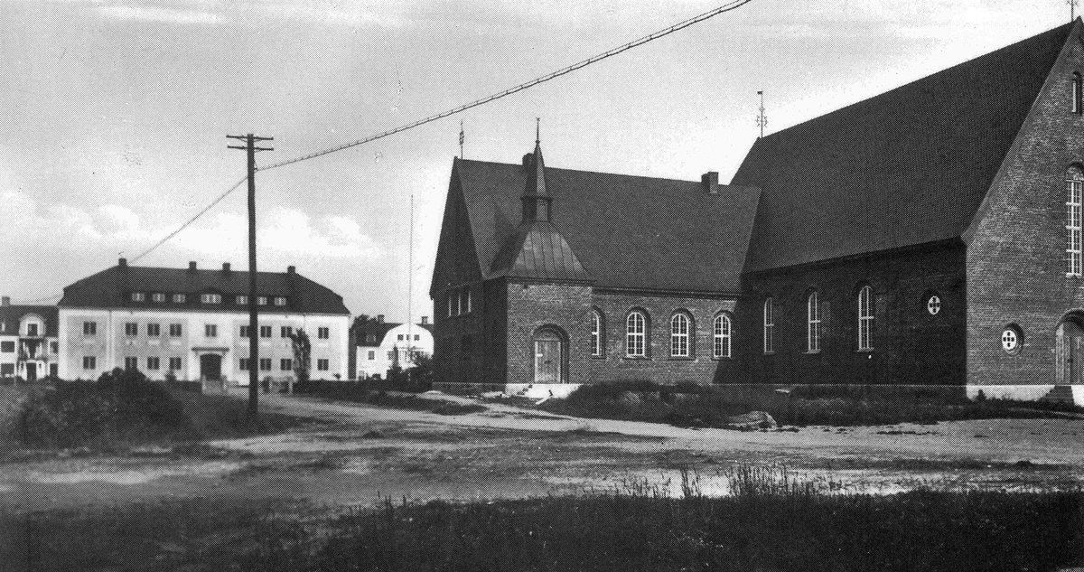 Nybro kyrka utan torn.