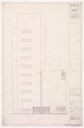 Silo med lager for A/S Christiansands møller [Fasadeoppriss]