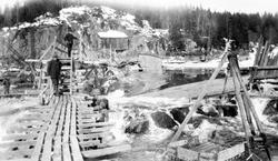 Anleggsarbeid, Mørkfoss i Trøgstad 1921-22.