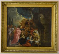 Kristus oppvekker Lasarus [Lerretsmaleri]