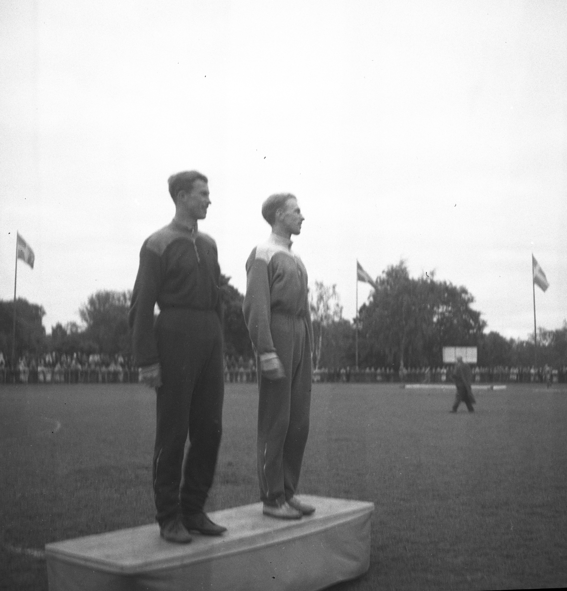 Internationella idrottstävlingar på Strömvallen. 1946