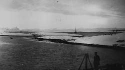 Oversiktsbilde fra Åsvær. Helt til venstre Tomma, Dønna og H