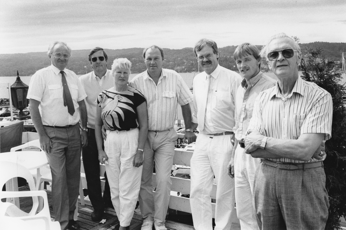 Politikere på Skipperstuen i Drøbak.
Fra venstre: Åsmund Berg, Bjørn Loge, Øyvind Ruud, Ole Skolt, Leif Fritzvold og Rune Granås.