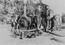 Bøylestad gruvers lokomotiv Lilly, her i drift på Nâttraby-A