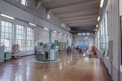 Maskinsal, Bøylefoss kraftstasjon. Dei 3 nyaste, av totalt 8