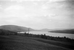 Speiderleir pinsen 1928. Utsikt fra speiderleiren.