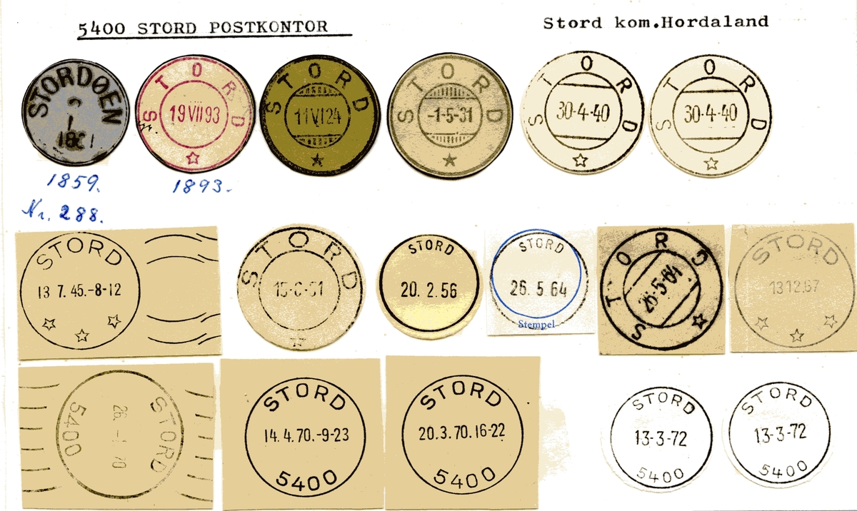 Stempelkatalog 5400 Stord, Stord, Hordaland