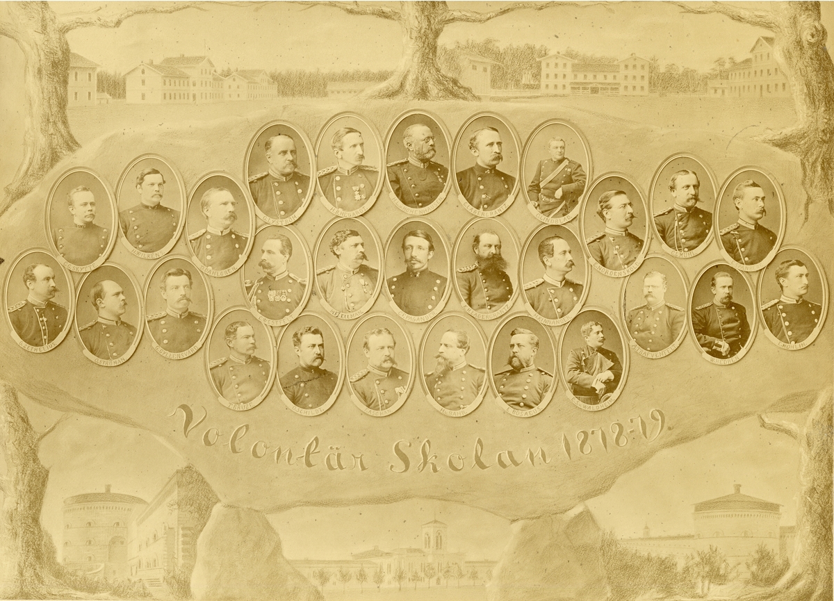 Officerare från volontärskolan 1878-1879.