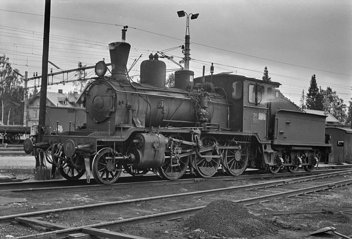 Damplokomotiv type 21b nr. 315 på Eina stasjon.