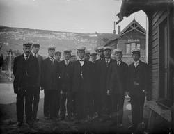 Ringebu Mannskor på Ringebu stasjon