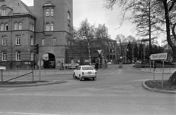 Ullevål sykehus. Innkjøringsområdet. April 1976