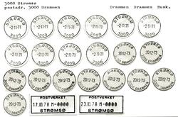 Stempelkatalog Strømsø 3000 Drammen, Drammen kommune, Busker