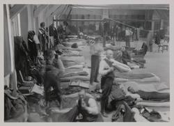 Innkvartering i Ekserserhuset i Trondheim, 1934